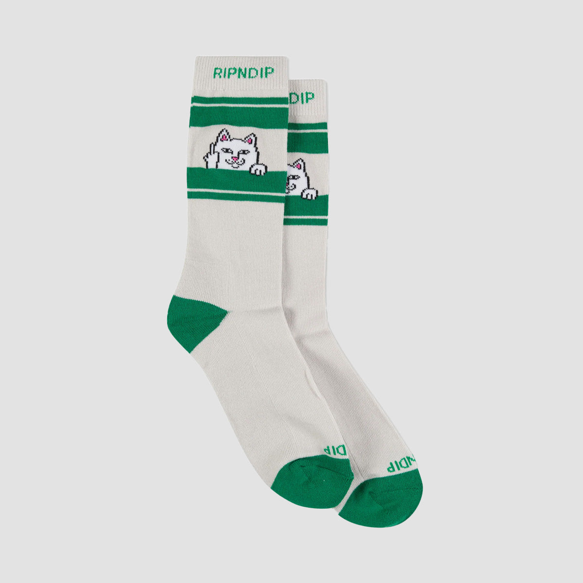 Ripndip Peeking Nermal Socks Grey/Green