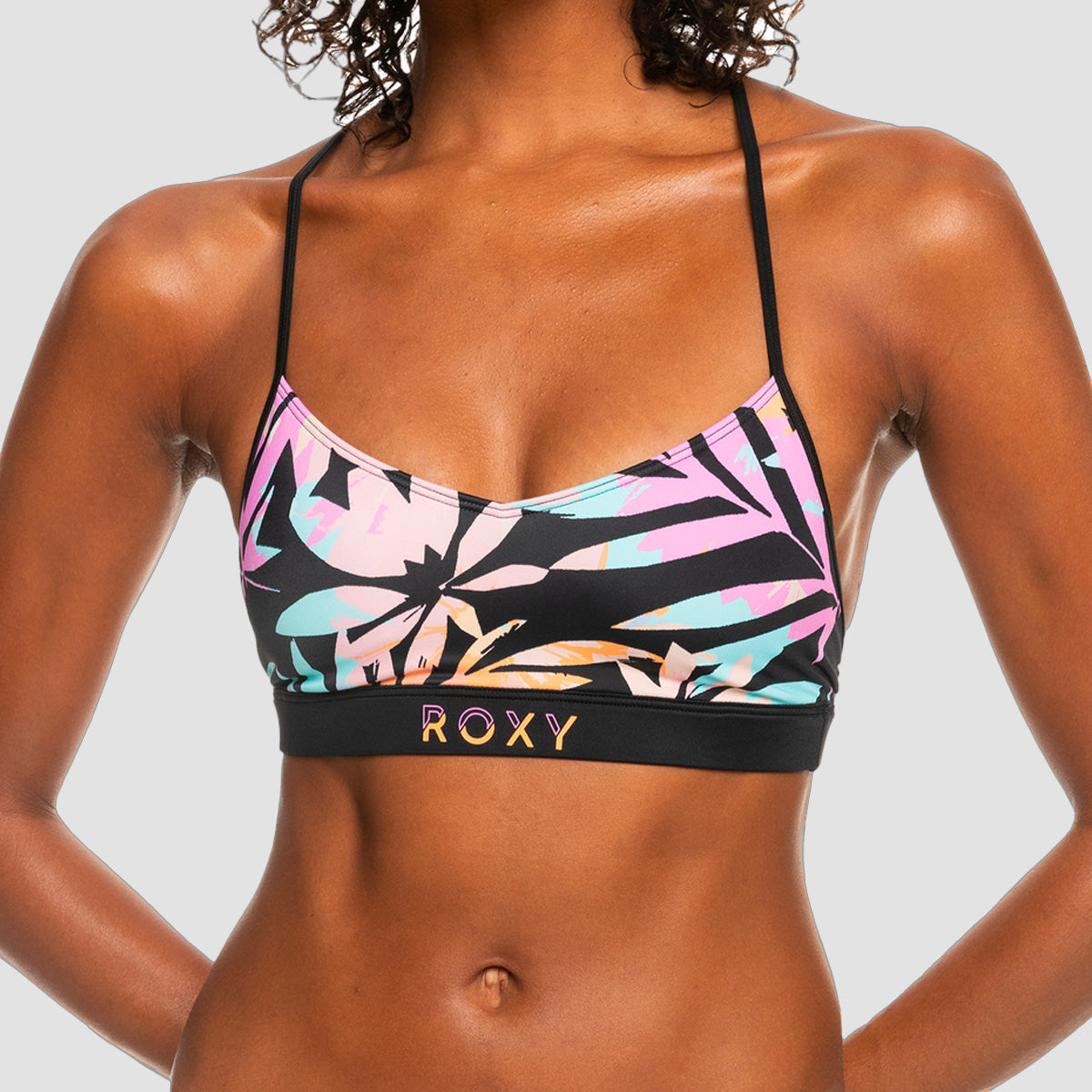 Roxy Active Bralette Bikini Top Multico - Womens