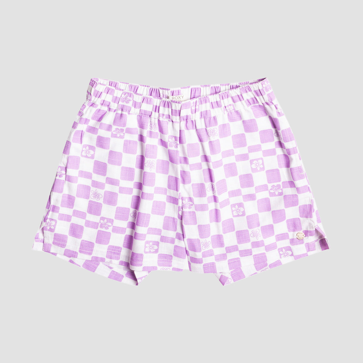 Roxy All Over Again Shorts Purple Rose Flower Box - Girls