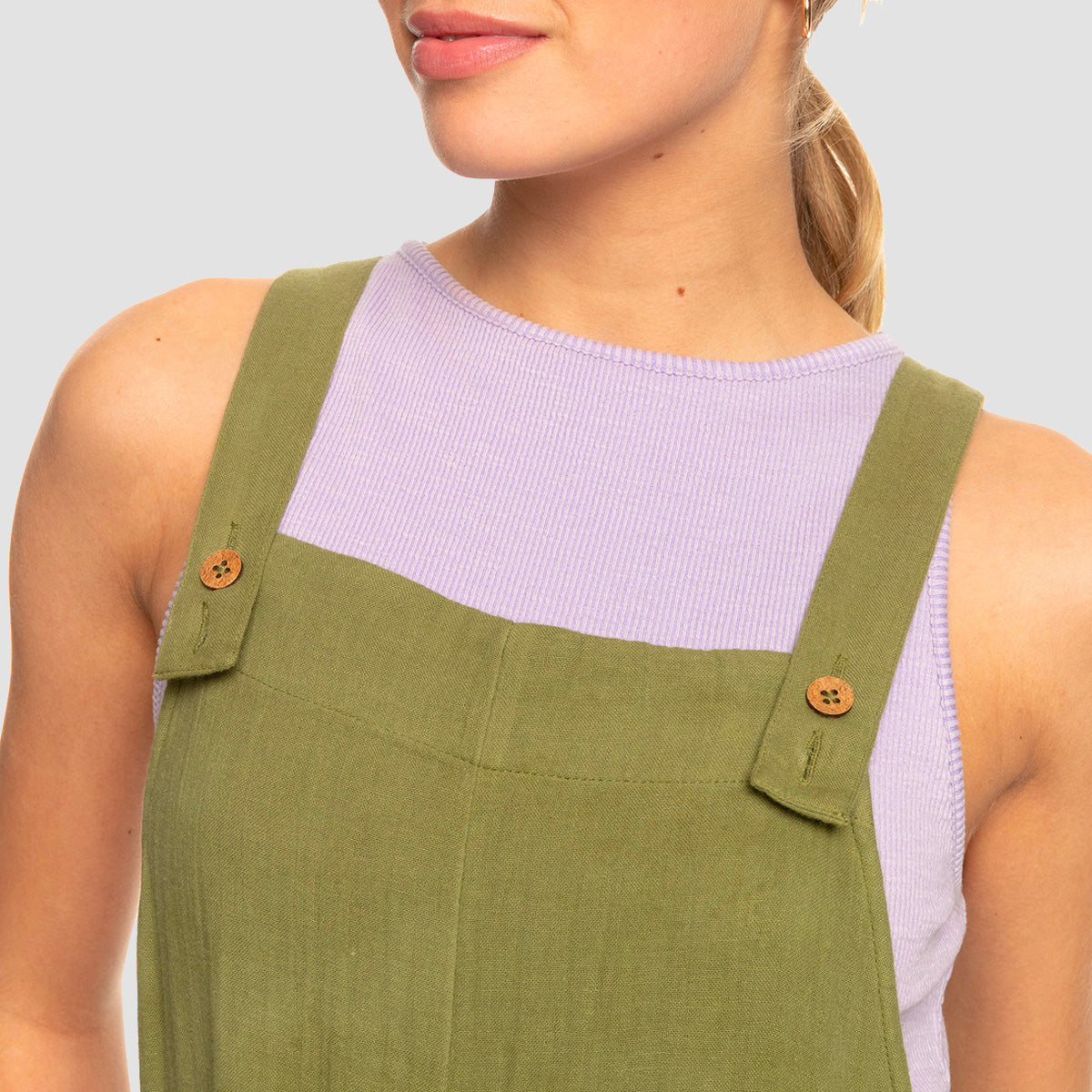 Roxy Beachside Love Strappy Jumpsuit Loden Green - Womens