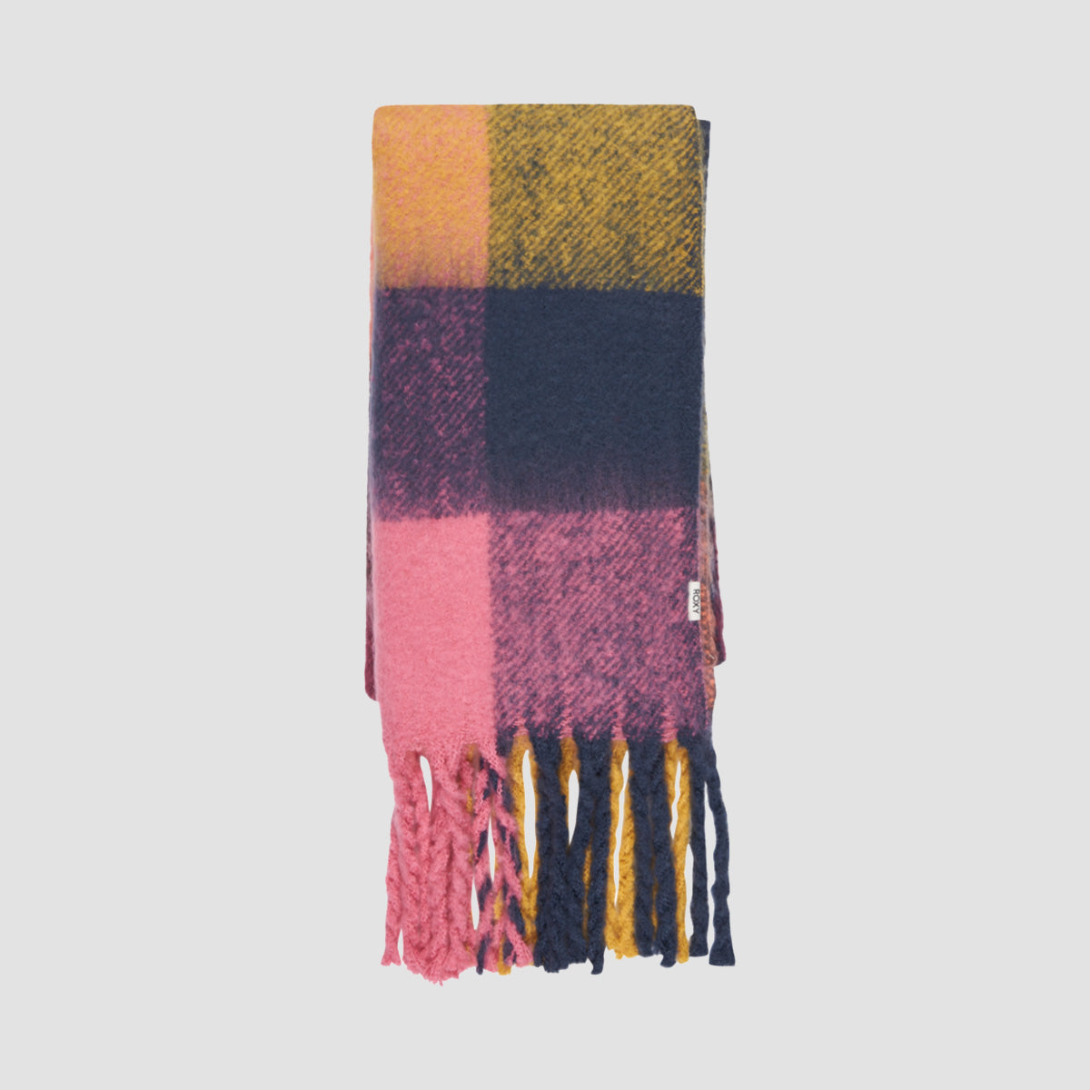 Roxy Cute Blush Scarf Ochre Elmer Plaid - Womens