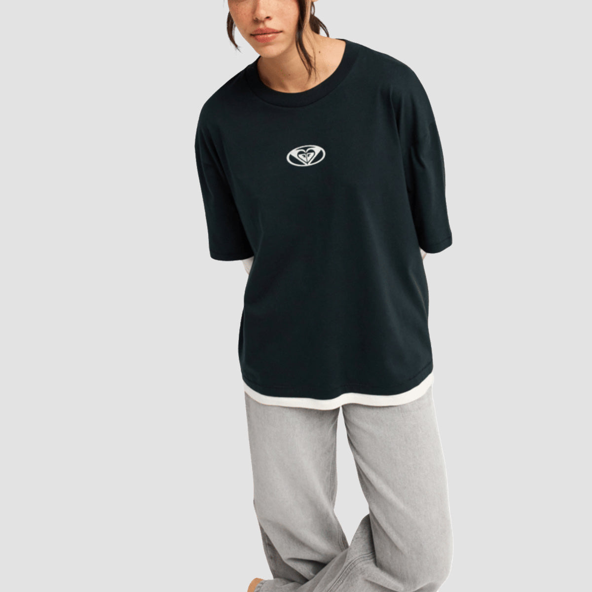 Roxy Double View Longsleeve T-Shirt Anthracite - Womens