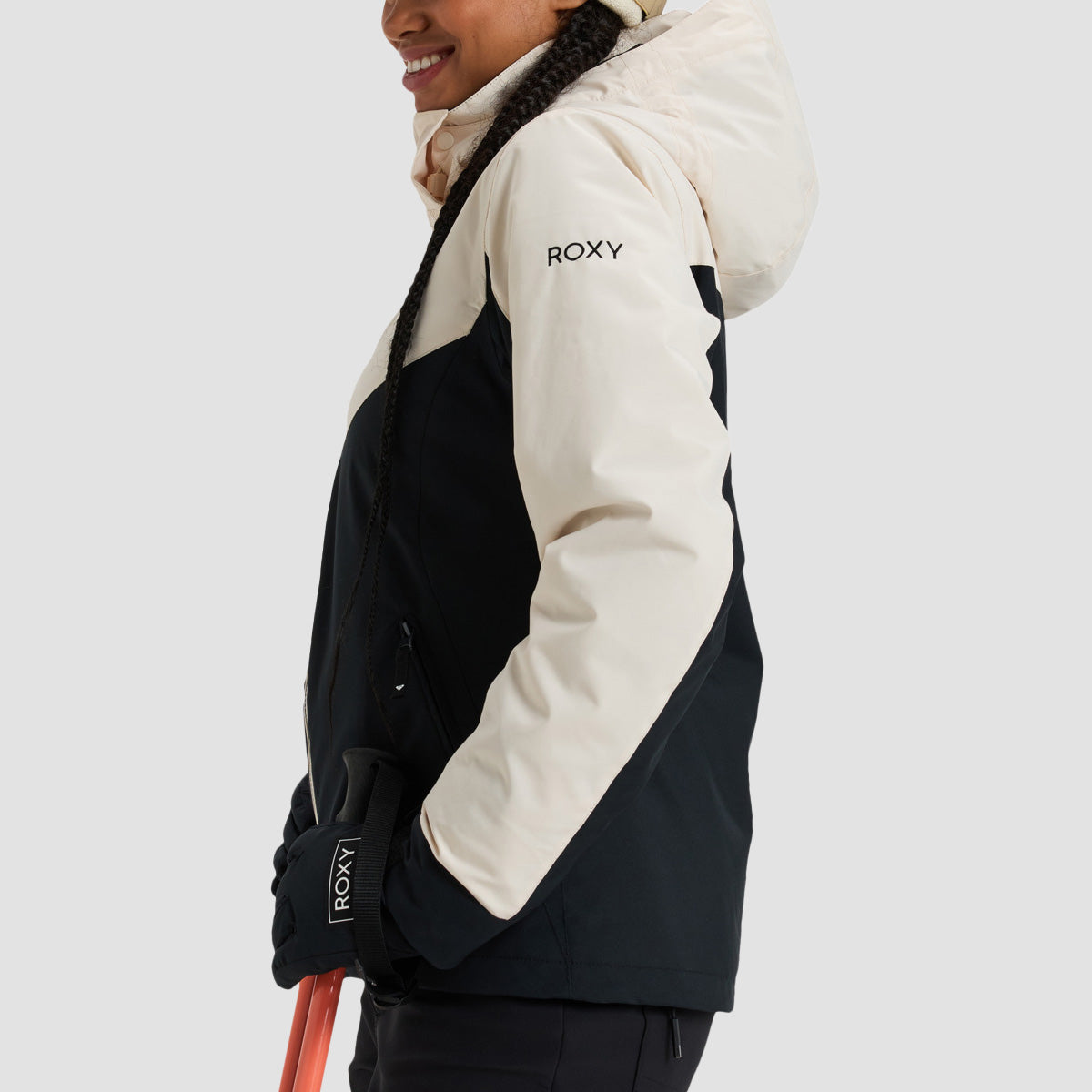 Roxy Free Jet Block 10K Snow Jacket Buttercream - Womens