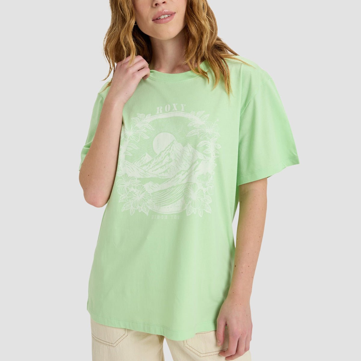 Roxy Hangloose The Sky T-Shirt Pistachio Green - Womens