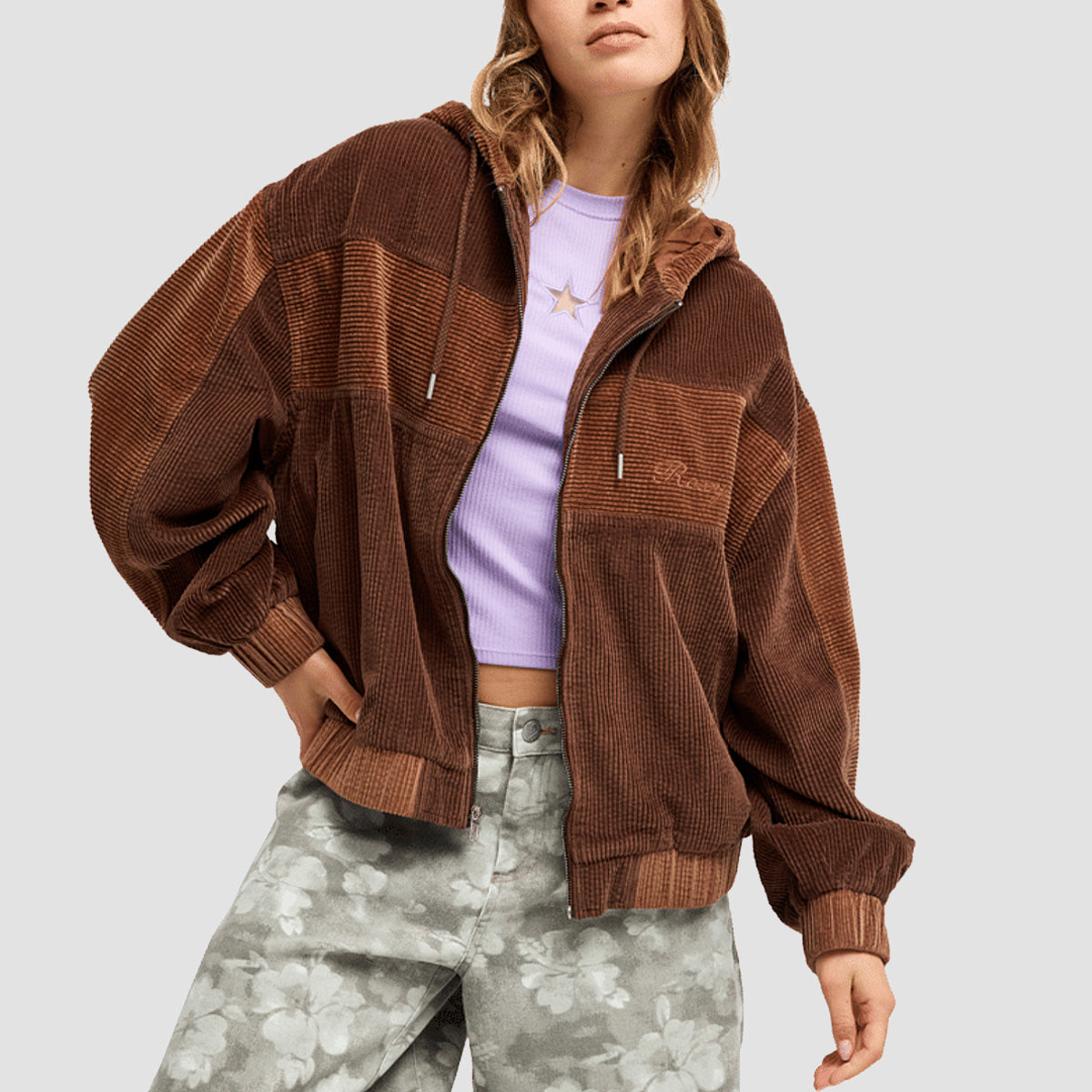 Roxy Have A Blast Corduroy Jacket Chestnut - Womens