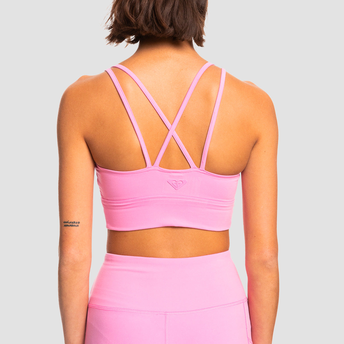 Roxy Heart Into It Elongated Sports Bra Cyclamen - Womens