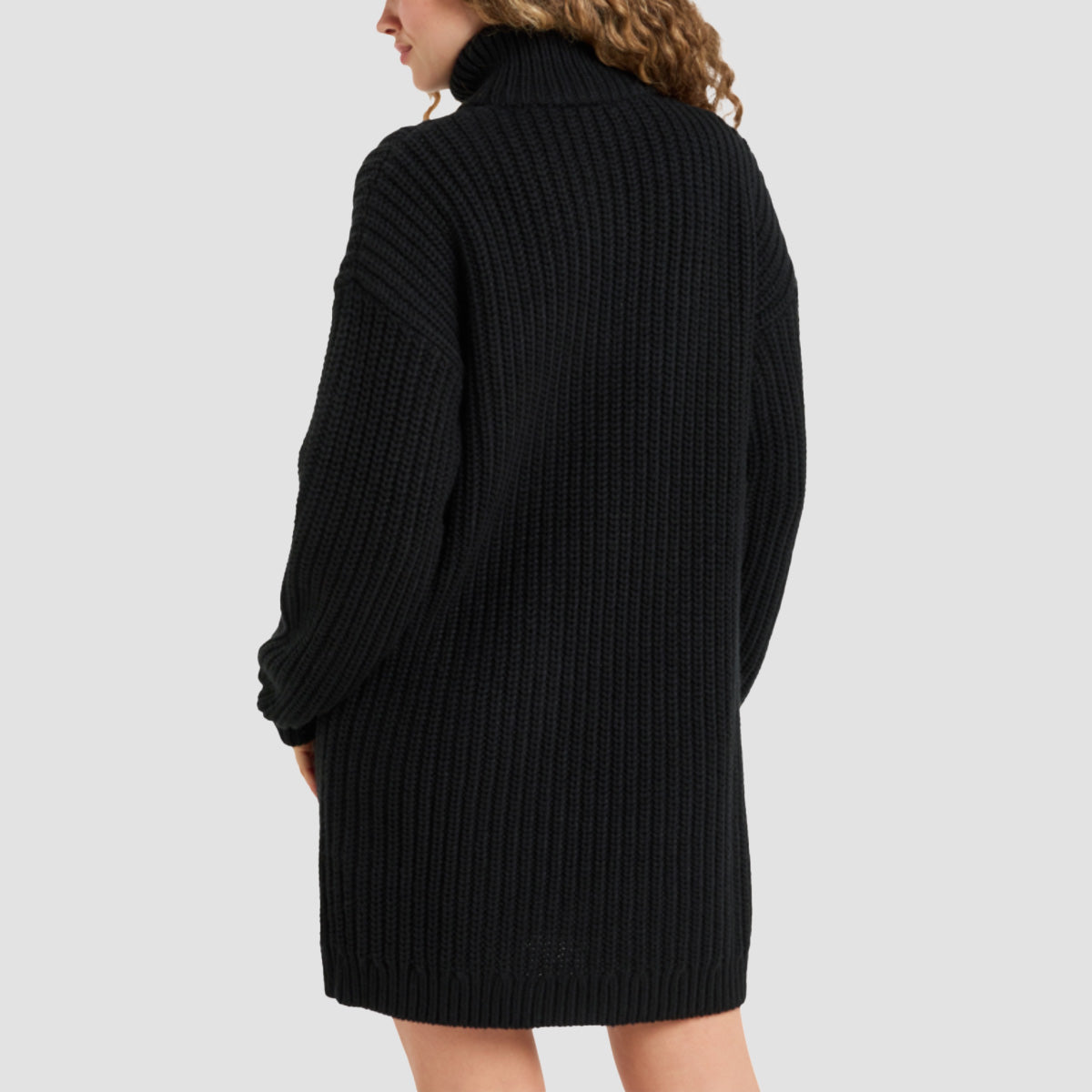 Roxy Home Again Longsleeve Sweater Dress Anthracite - Womens