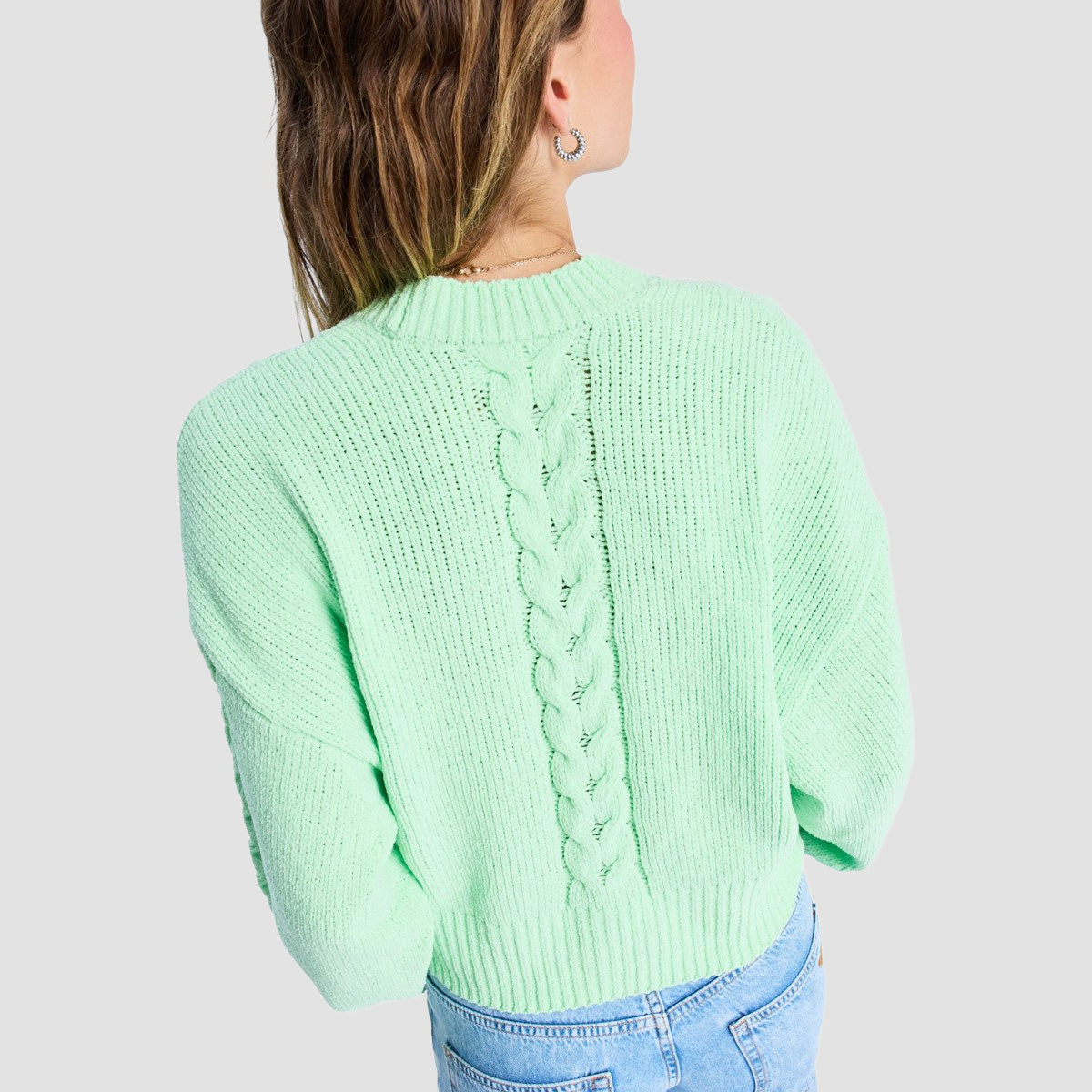 Roxy Missing The Sun Slouchy Cozy Cardigan Pistachio Green - Womens