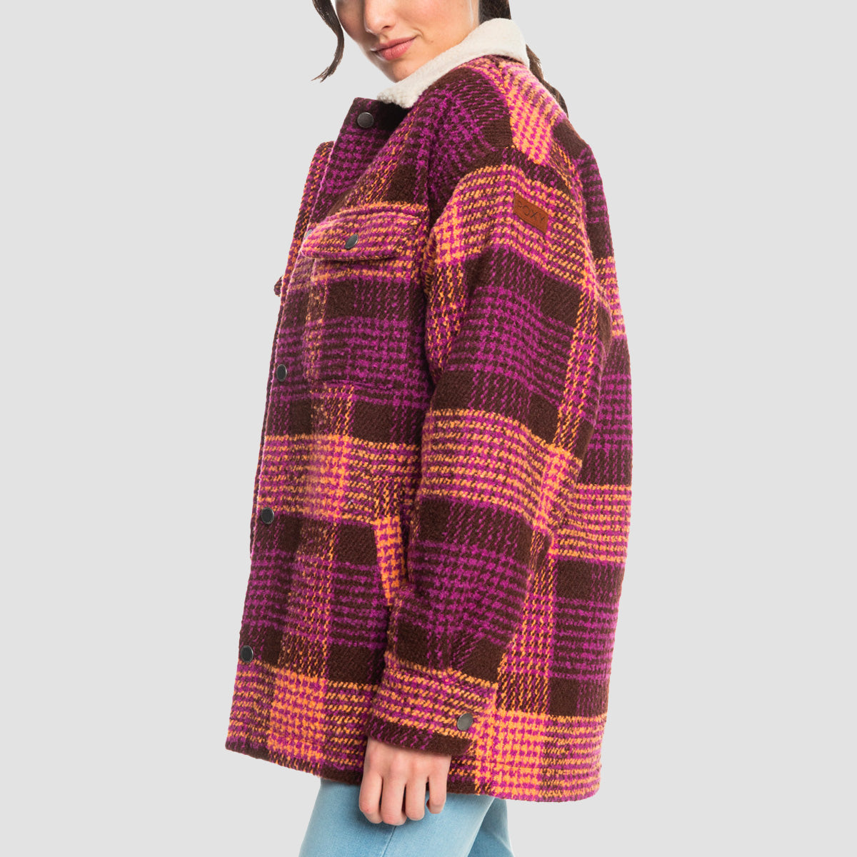 Roxy Passage Of Time Jacket Bitter Chocolate Hallo Plaid - Womens