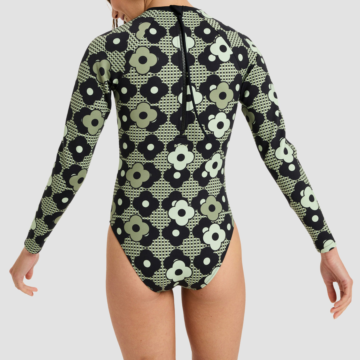 Roxy Pro The Overhead Active Longsleeve Back Zip One-Piece Swimsuit Anthracite Roxy Pro - Womens