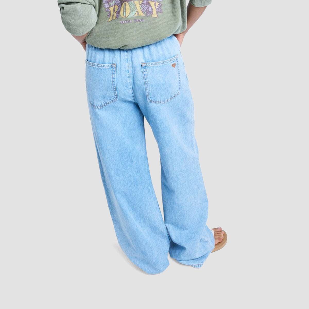 Roxy Stunning View Relaxed Fit Jeans Beau Blue - Womens