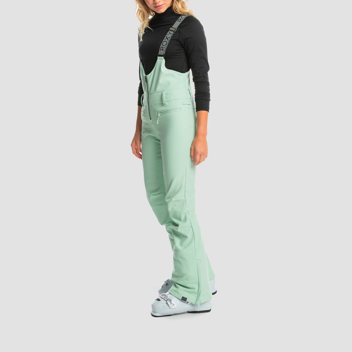 Roxy Summit Snow Bib Pants Cameo Green - Womens