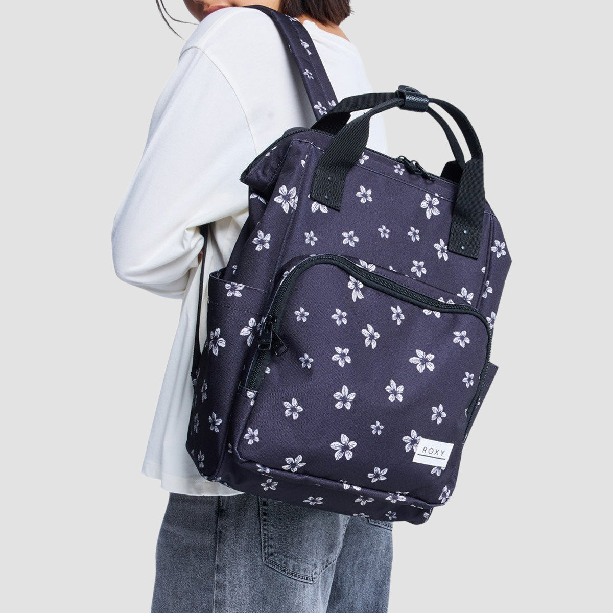 Roxy Swifty 17.7L Backpack Anthracite Sol Searcher Ditsy - Womens