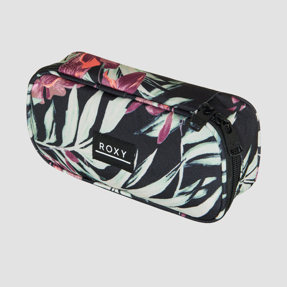 Roxy Take Me Away Pencil Case Anthracite Wind Swept Floral - Womens