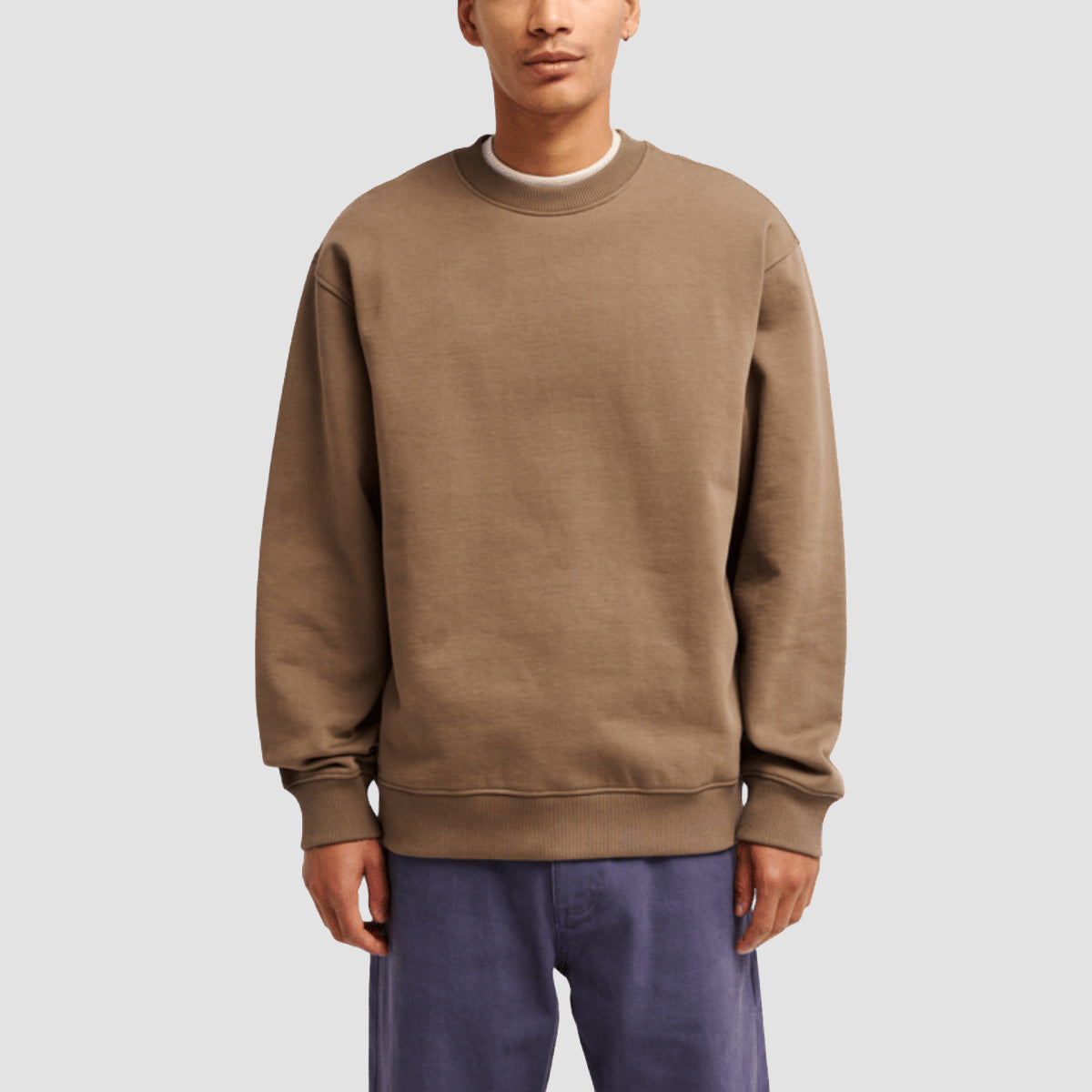 RVCA Dayshift Crew Sweatshirt Wood