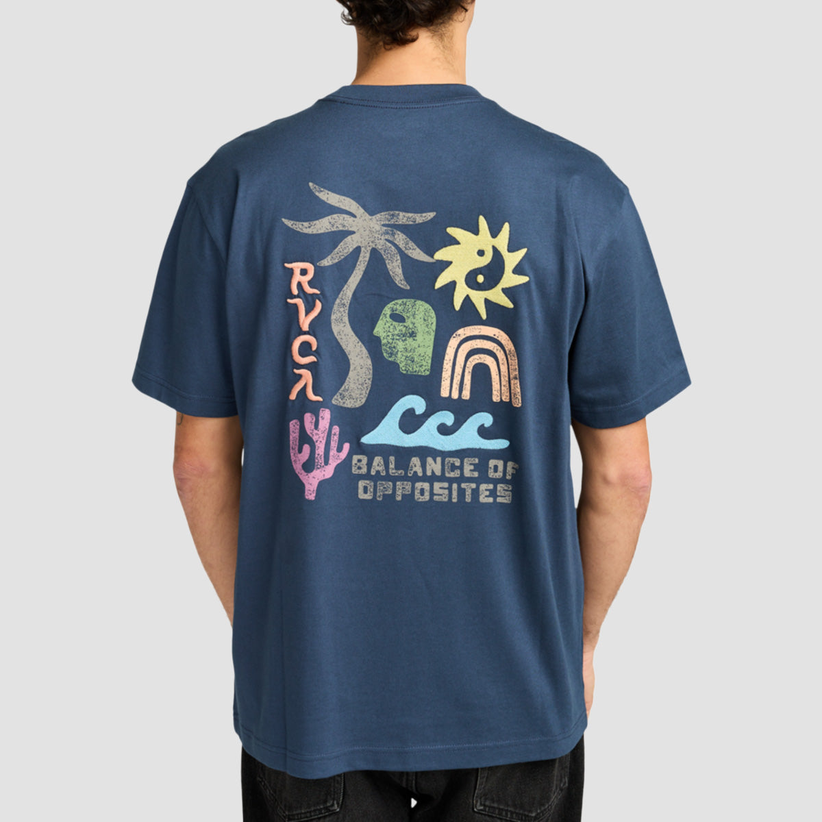 RVCA Deep Think T-Shirt Moody Blue