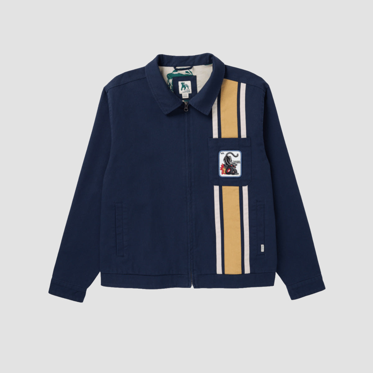 RVCA Panther Team Jacket Garage Blue