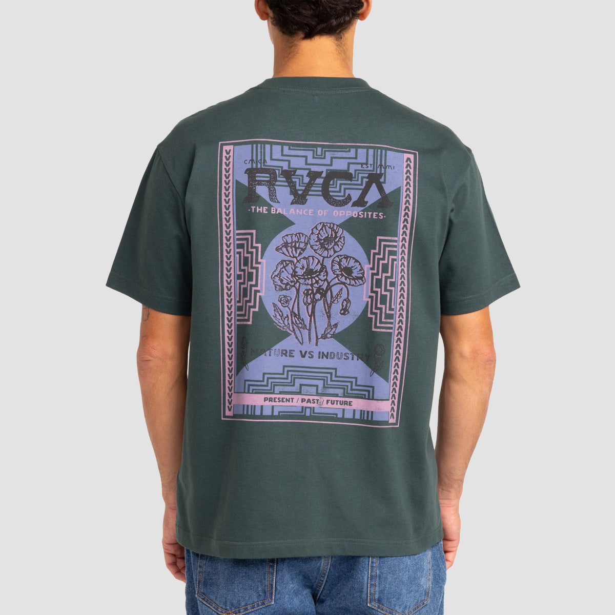 RVCA Poppies T-Shirt Hunter Green