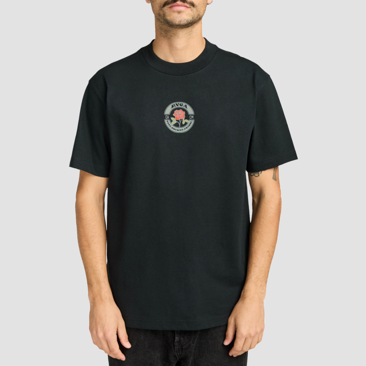 RVCA Roses Poster T-Shirt Black
