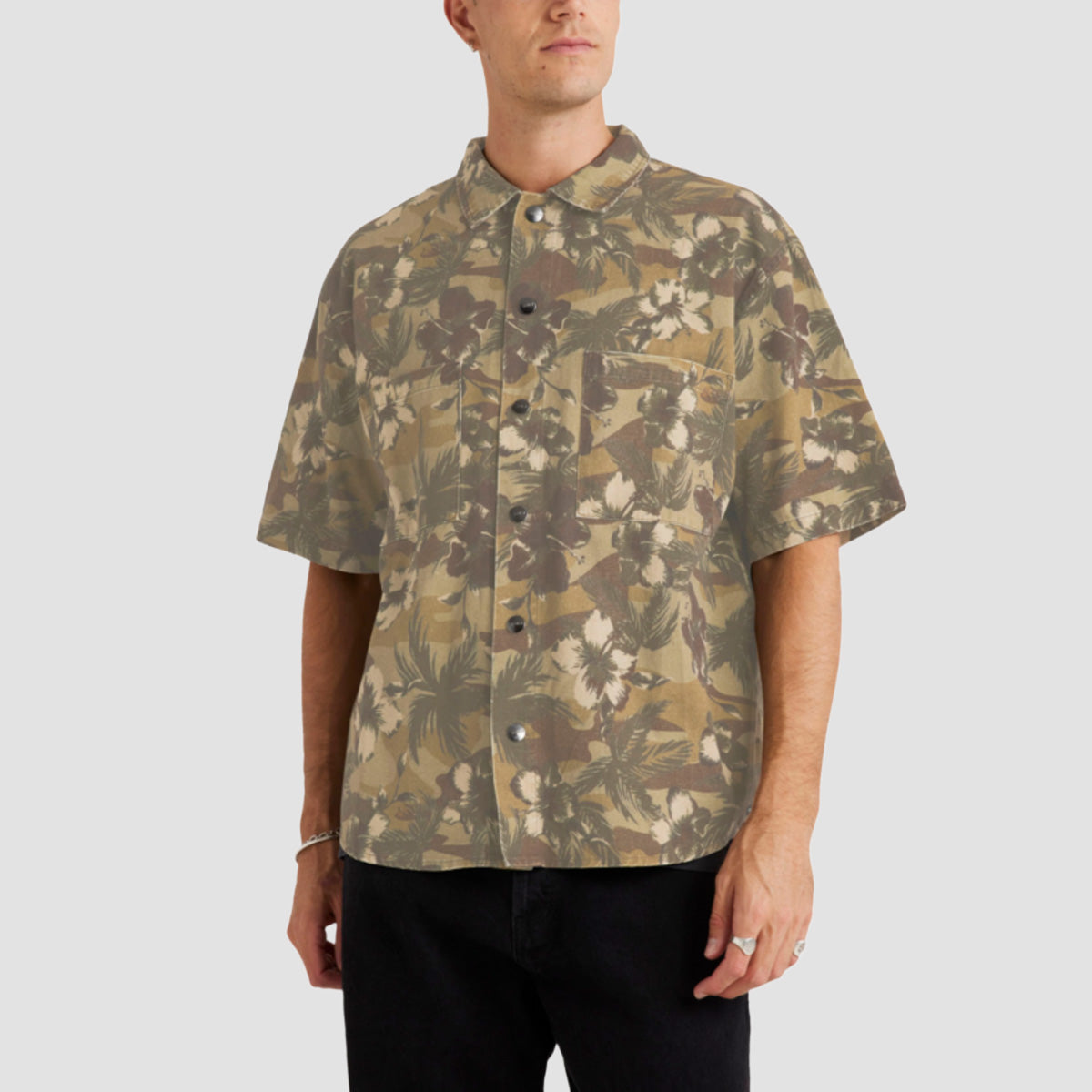 RVCA Rover Short Sleeve Shirt Camo