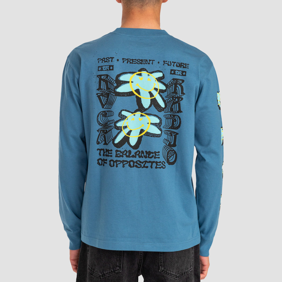 RVCA Starish Longsleeve T-Shirt Cool Blue