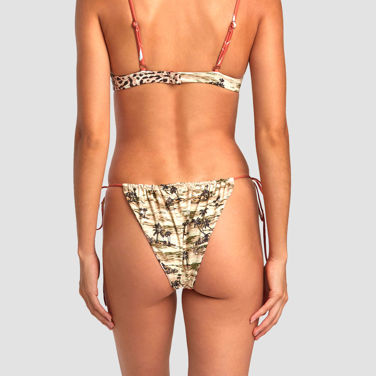 RVCA Tossed Slide Tie Reversible Bikini Bottoms Multi - Womens