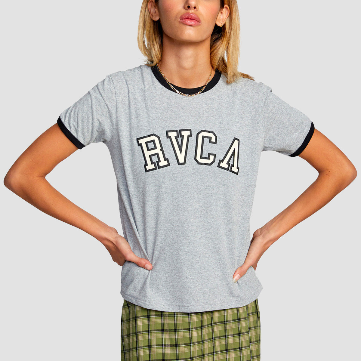 RVCA University T-Shirt Grey Heather - Womens