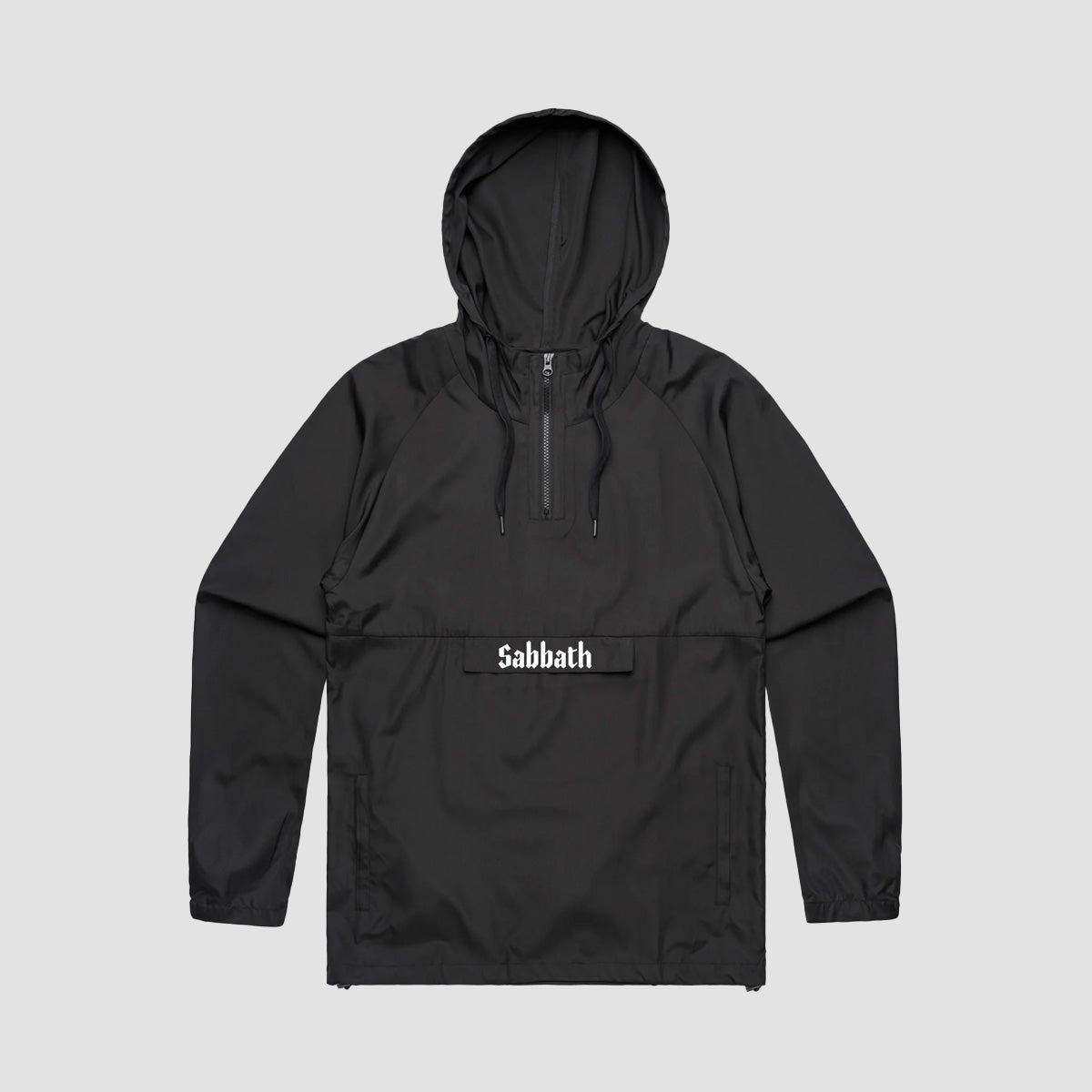 Sabbath Wheels English Pullover Windbreaker Jacket Black