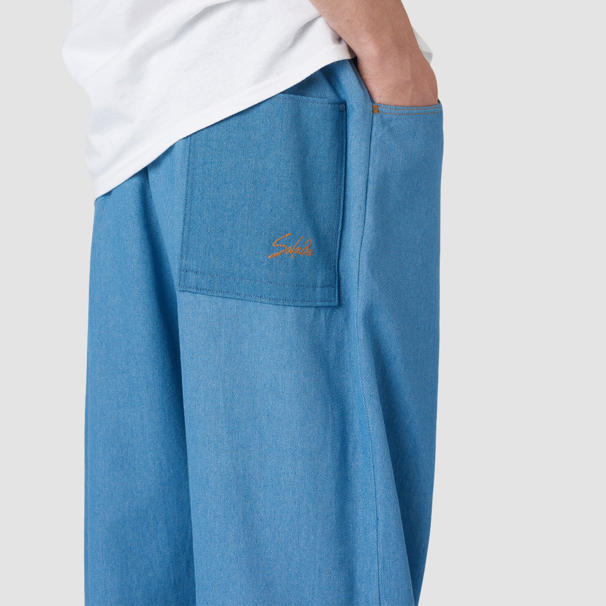 Salads Handmade Original Fit Denim Trousers Blue