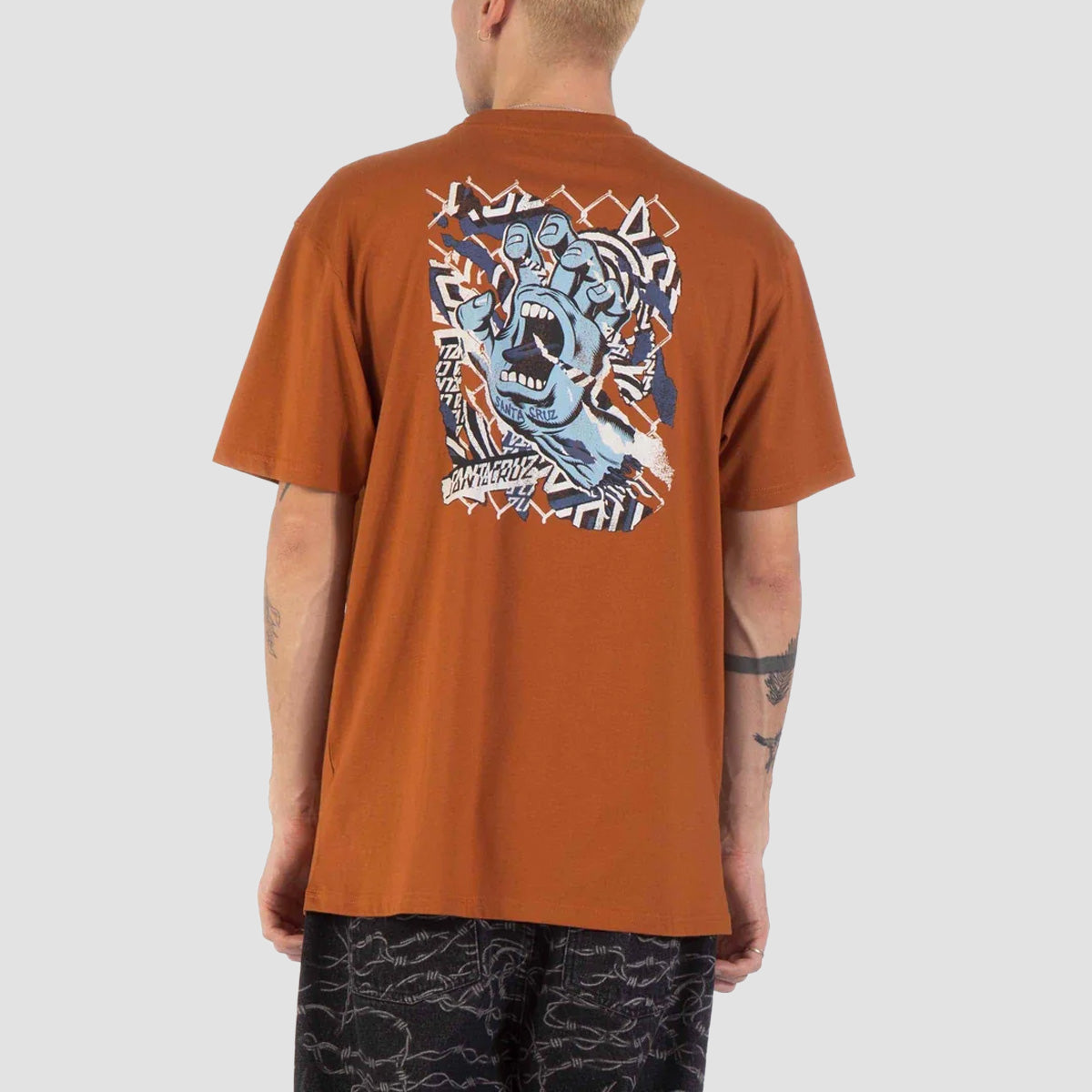 Santa Cruz Damaged Hand T-Shirt Rust