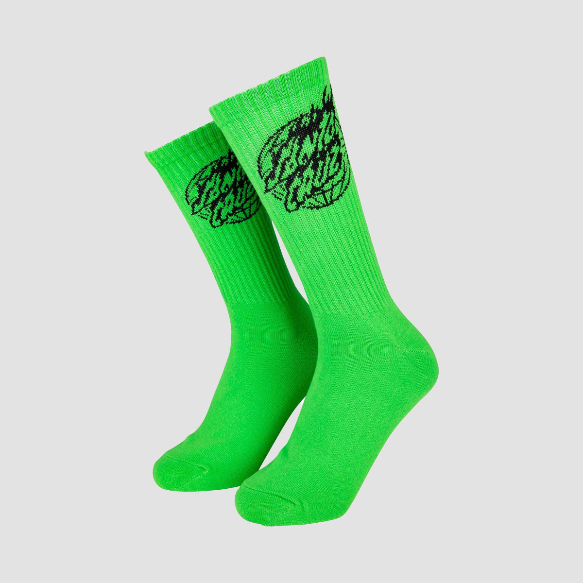 Santa Cruz Global Flame Dot Mono Socks Sport Green
