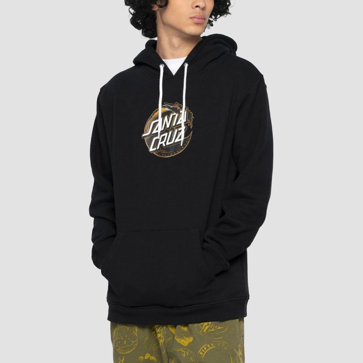 Santa Cruz Holo Wave Dot Pullover Hoodie Black