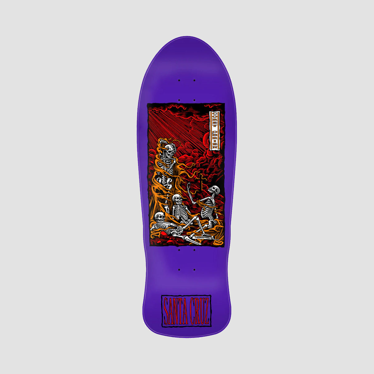 Santa Cruz O'Brien Purgatory Reissue Skateboard Deck Purple - 9.85"