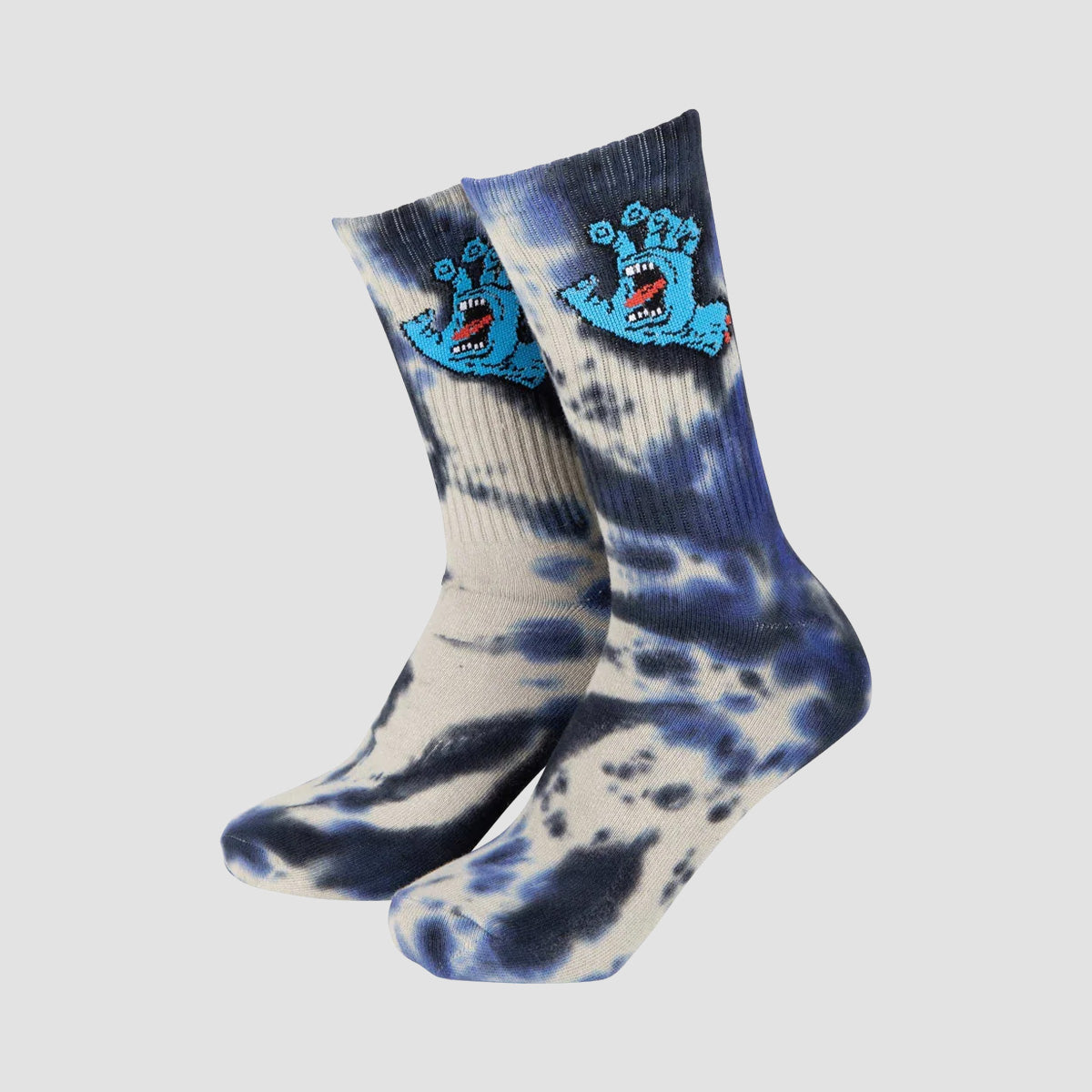 Santa Cruz Screaming Hand Tie Dye Socks Black