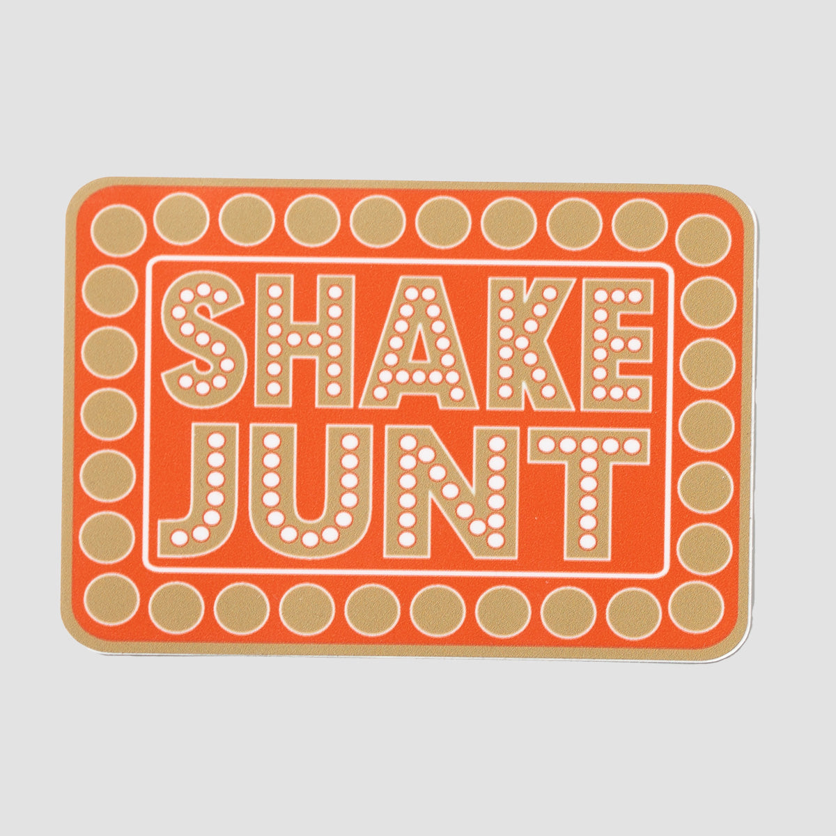 Shake Junt Box Logo Sticker Red/Gold 100x70mm