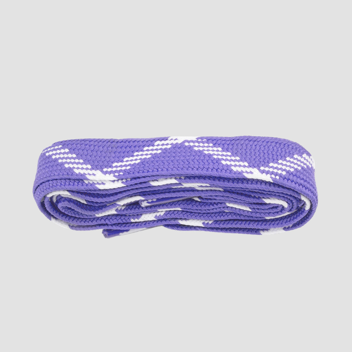 ShoeString Crazy 140cm Fat Flat Laces (Blister Pack) Purple/White