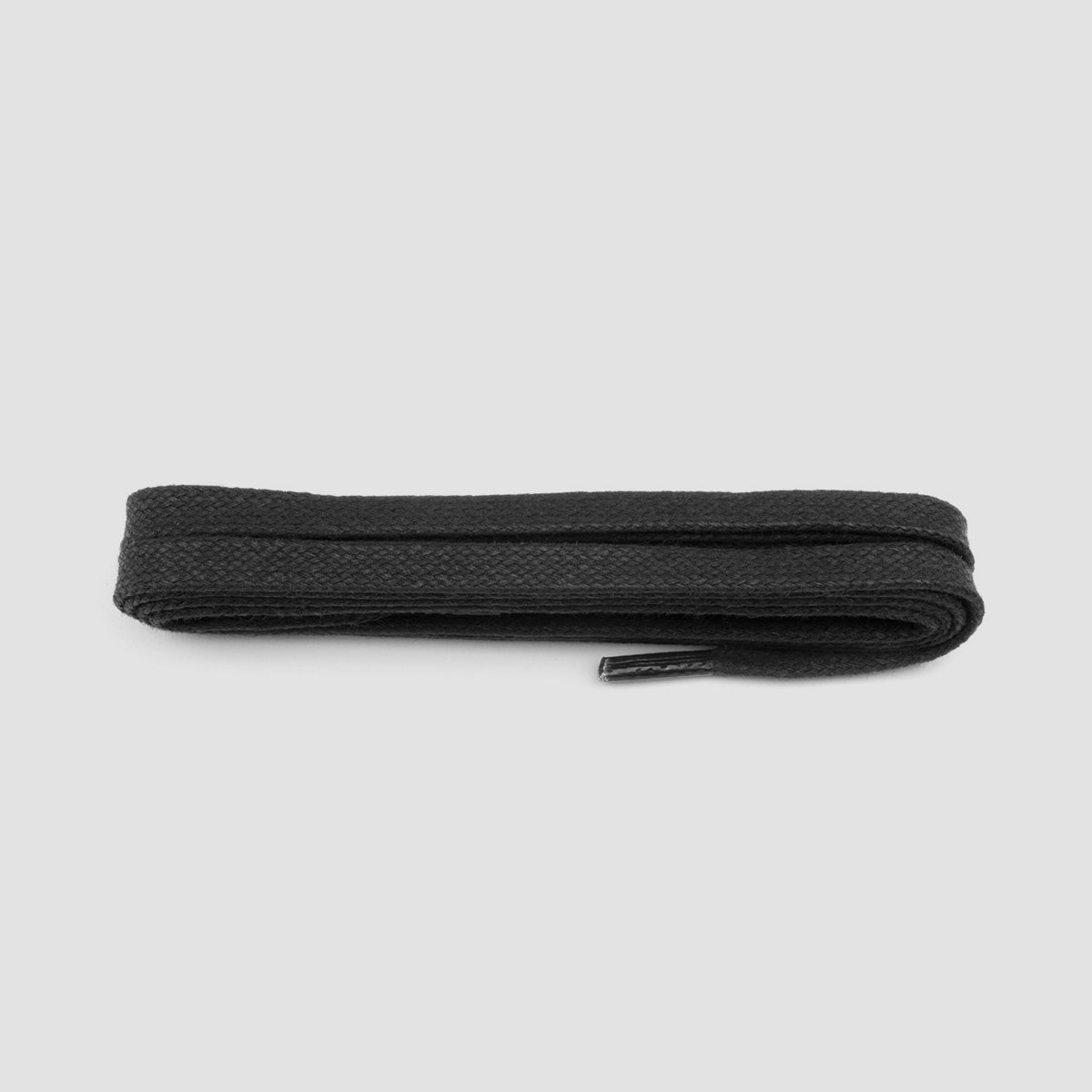 ShoeString Flat Waxed 5mm 120cm Laces (Blister Pack) Black