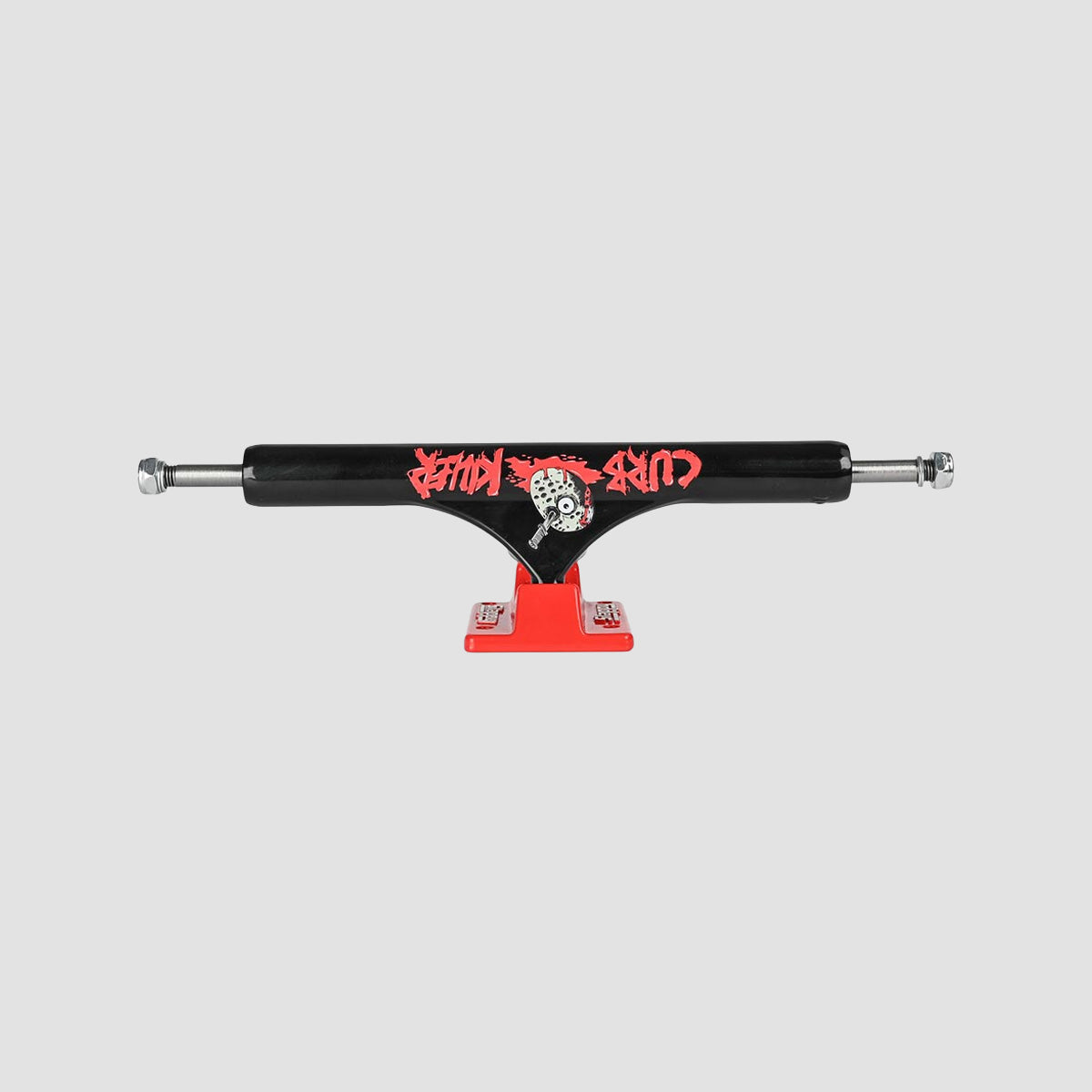 Slappy ST1 Curb Killer II Hollow Inverted Kingpin Skateboard Trucks 1 Pair Black/Red - 10.5"