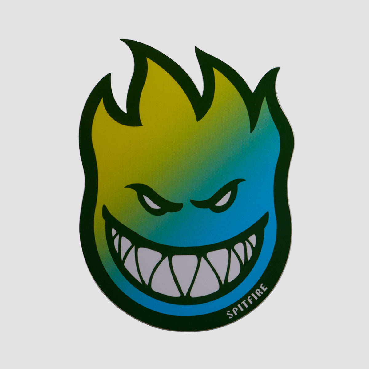 Spitfire Bighead Fade Sticker Medium Blue/Yellow 155x110mm