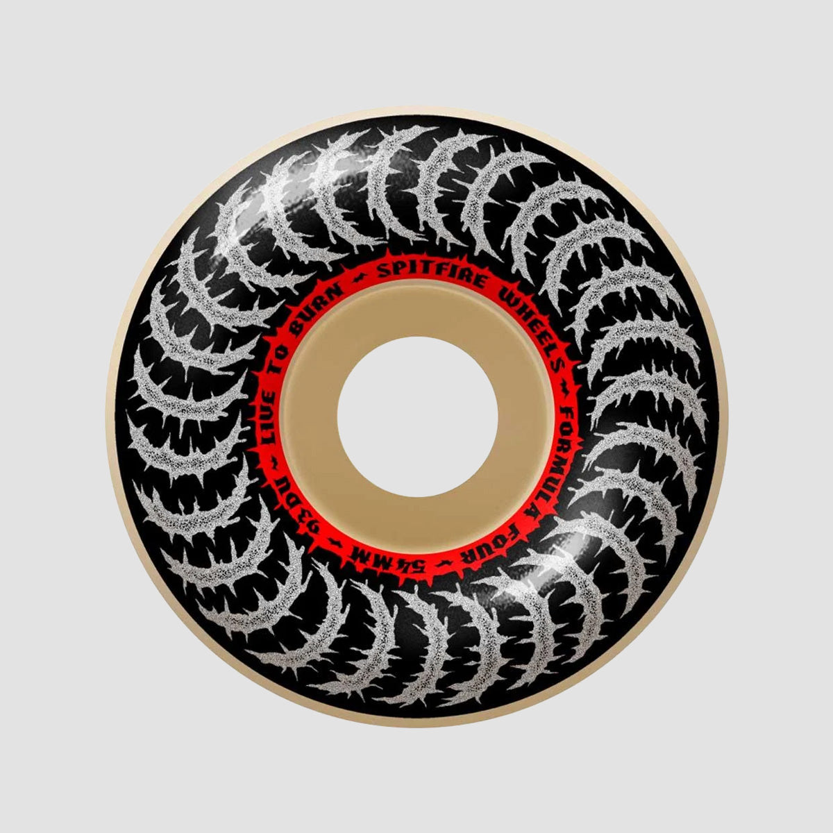 Spitfire Formula Four Deathmask II Classic 93DU Skateboard Wheels Natural 54mm