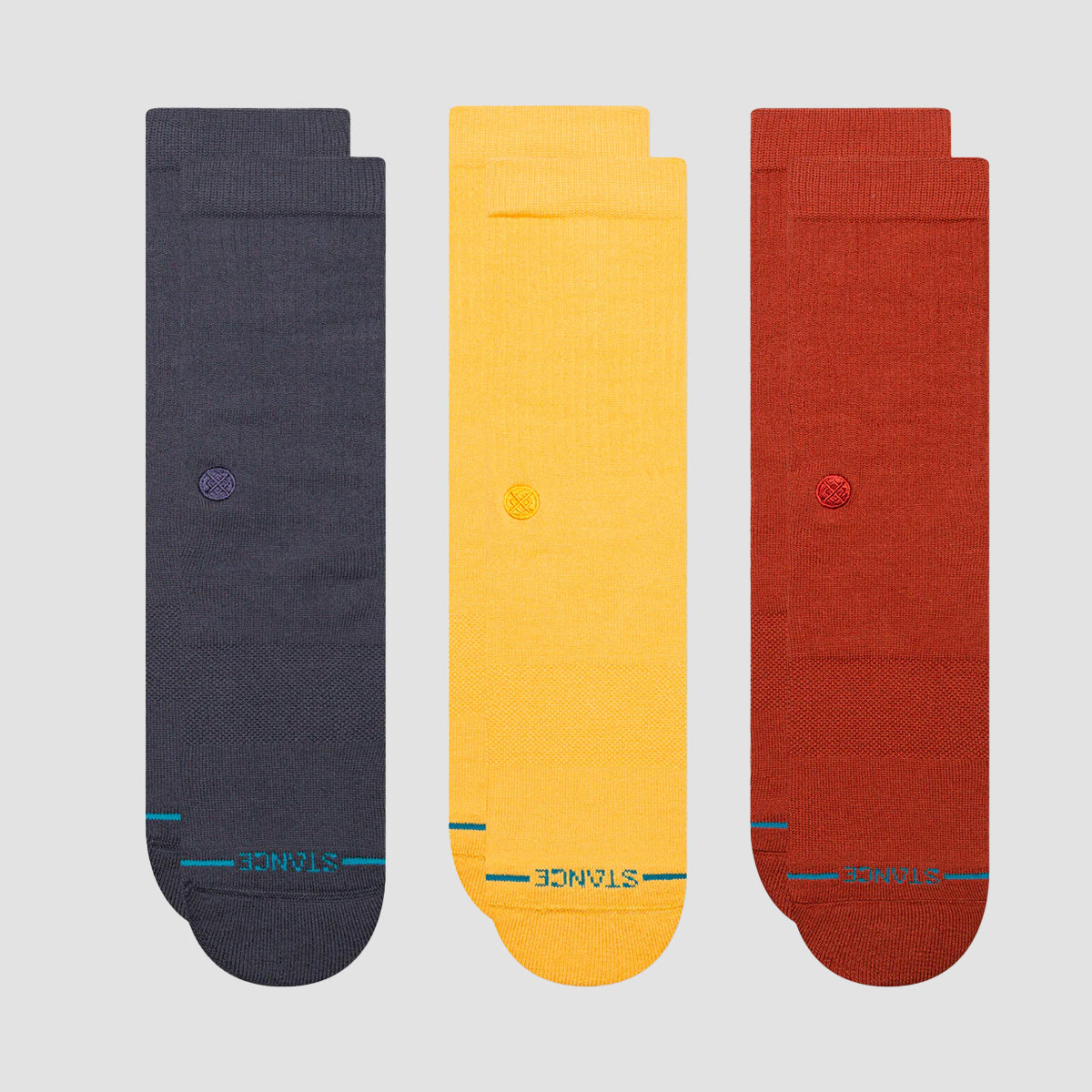 Stance Icon Crew Socks 3 Pack Navy/Multi