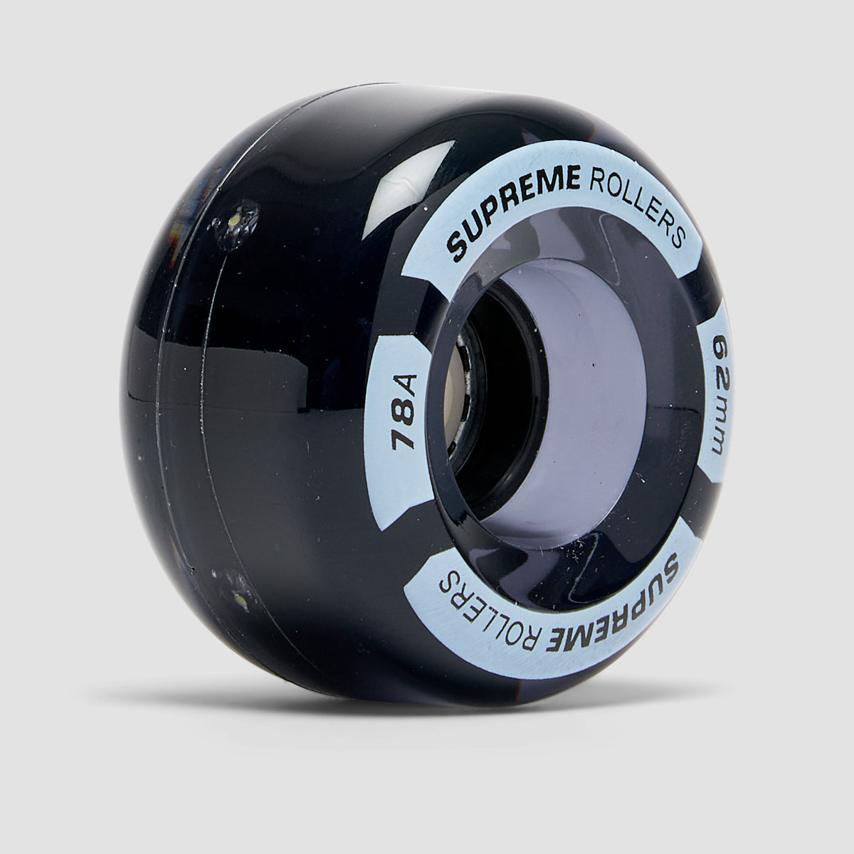 Supreme Rollers LED Light 78A Quad Wheels x4 Black 62mm