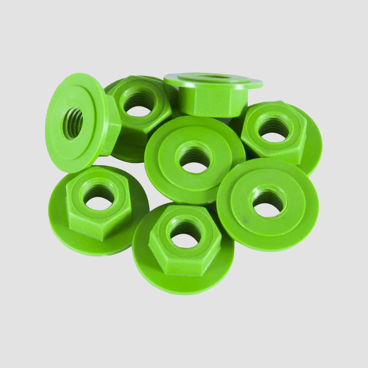 Sure Grip Zero Nylon Axle Nuts x8 Green