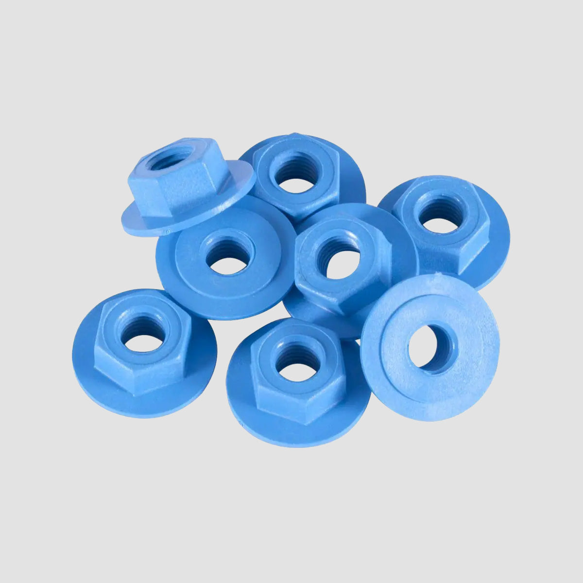 Sure Grip Zero Nylon Axle Nuts x8 Light Blue