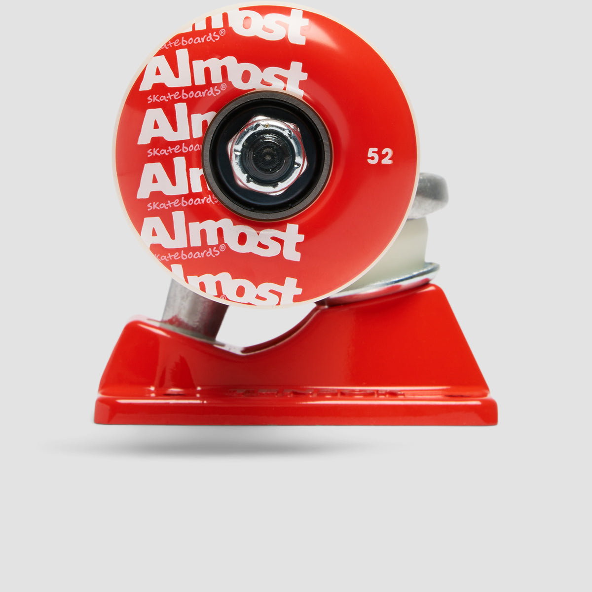 Tensor X Almost Repeat 5.25 Skateboard Trucks & Wheel Combo Raw/Red - 8"