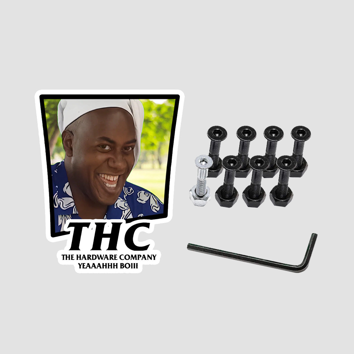 The Hardware Company THC Ainsley Allen Truck Bolts Black/Silver 1"