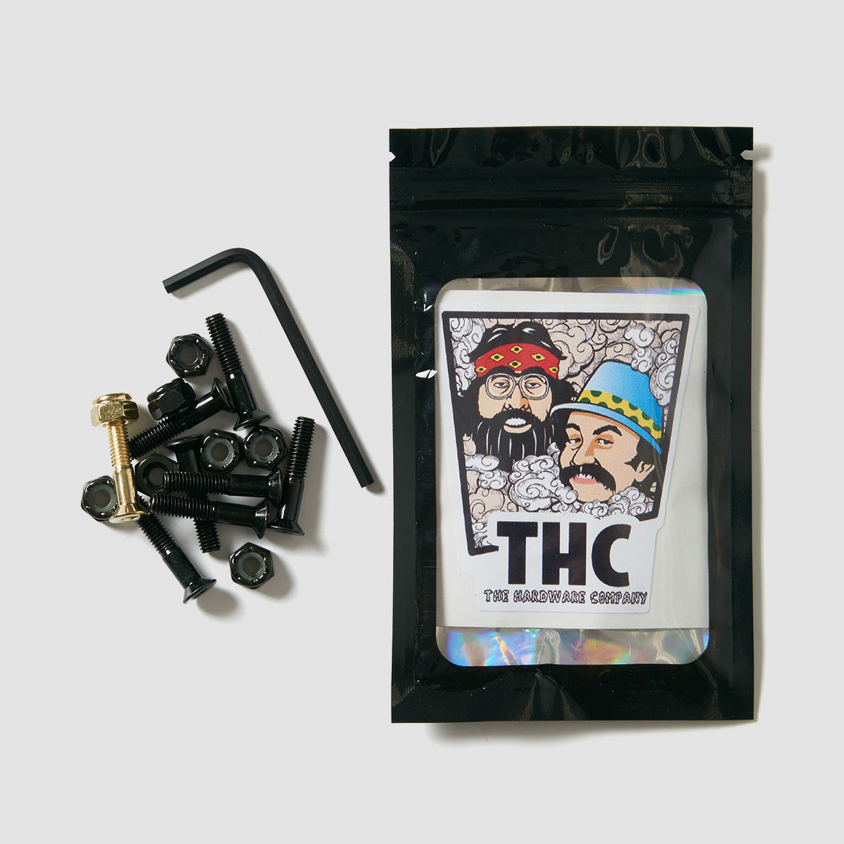 The Hardware Company THC Cheeky Chong Allen Truck Bolts Black/Gold 1"