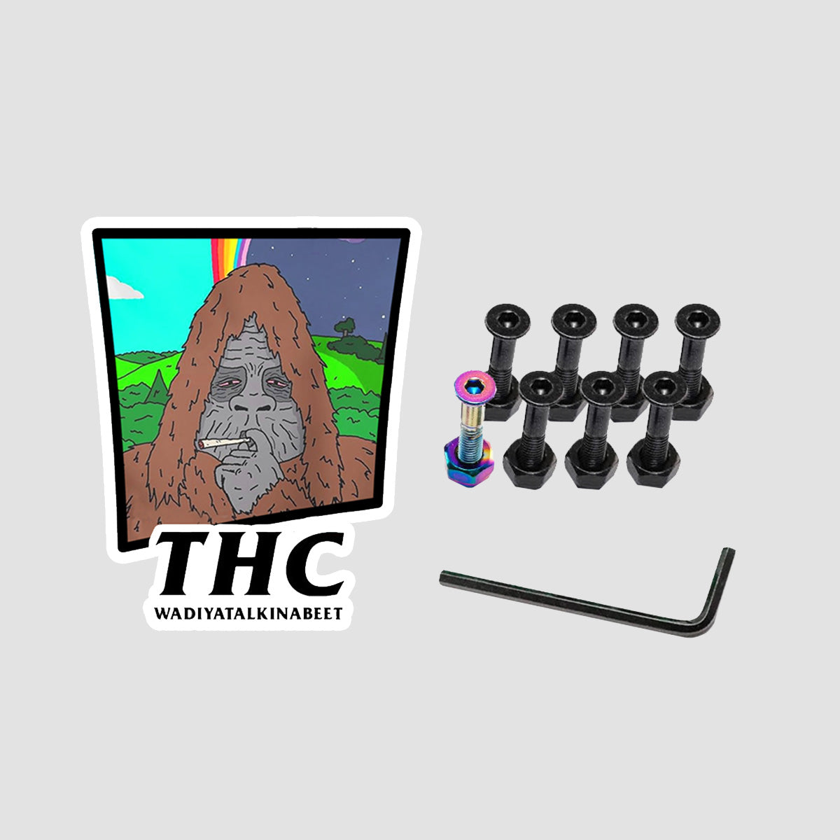 The Hardware Company THC Sassy Allen Truck Bolts Black/Neo Diesel 1"