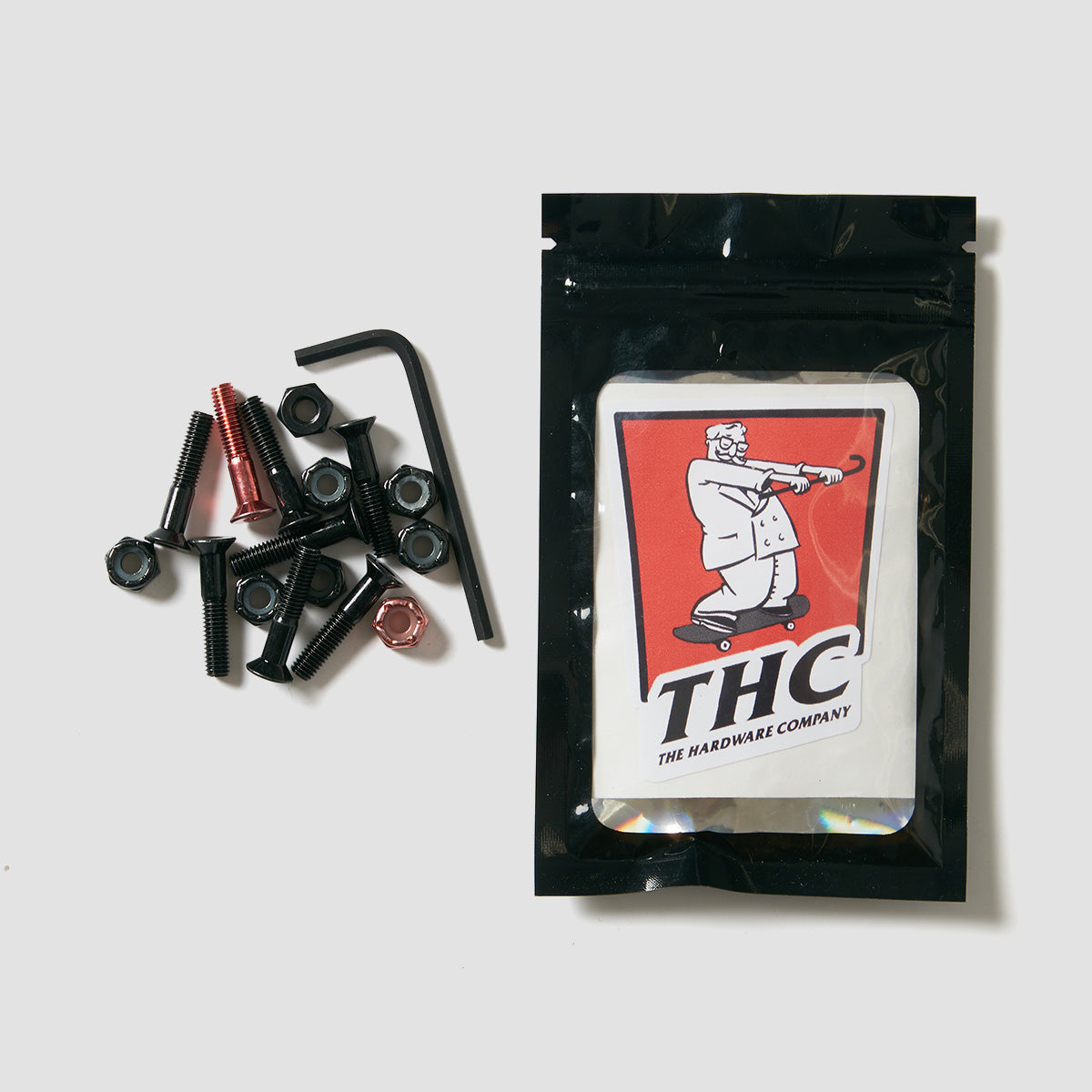 The Hardware Company THC The Colonel Shred Allen Truck Bolts Black/Red 1"