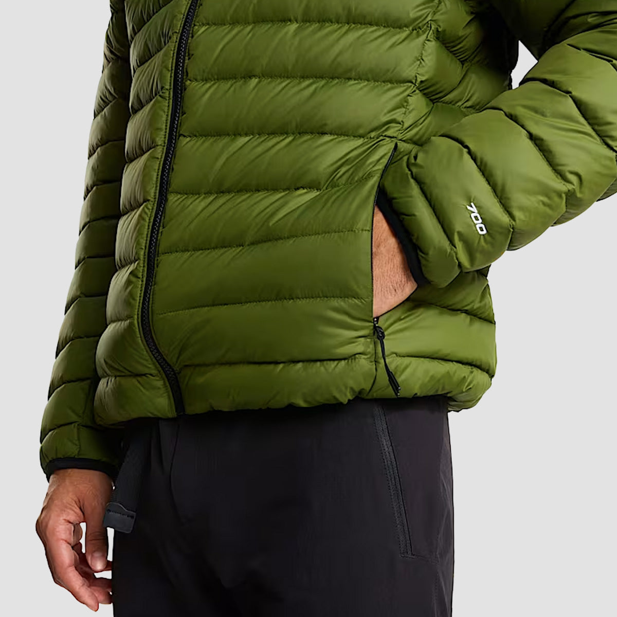 The North Face Classic Down Hooded Jacket Woodland Green